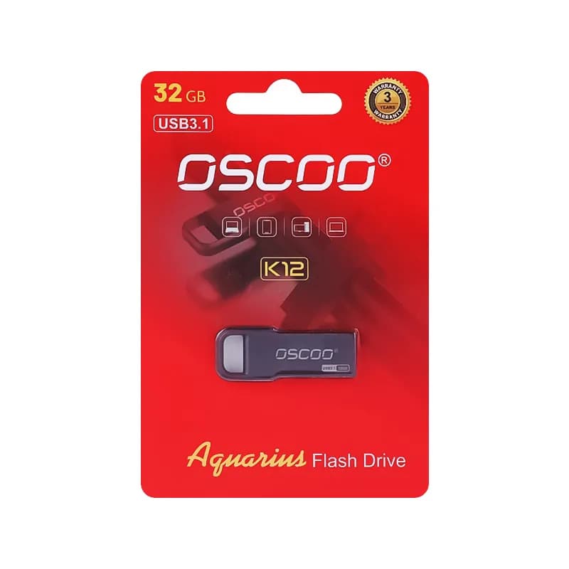 فلش مموری USB3.1 اوسکو مدل Aquarius K12 ظرفیت 32 گیگابایت