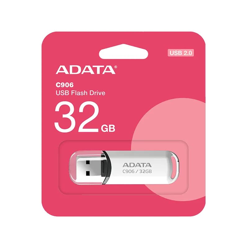فلش مموری USB2.0 ای دیتا مدل Classic C906 ظرفیت 32 گیگابایت سفید — تصویر ۶
