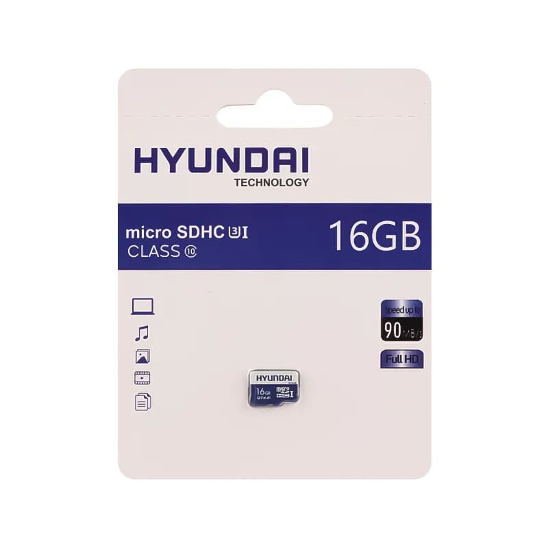 کارت حافظه MicroSDHC هیوندای مدل A1 V30 U3 کلاس 10 ظرفیت 16 گیگابایت