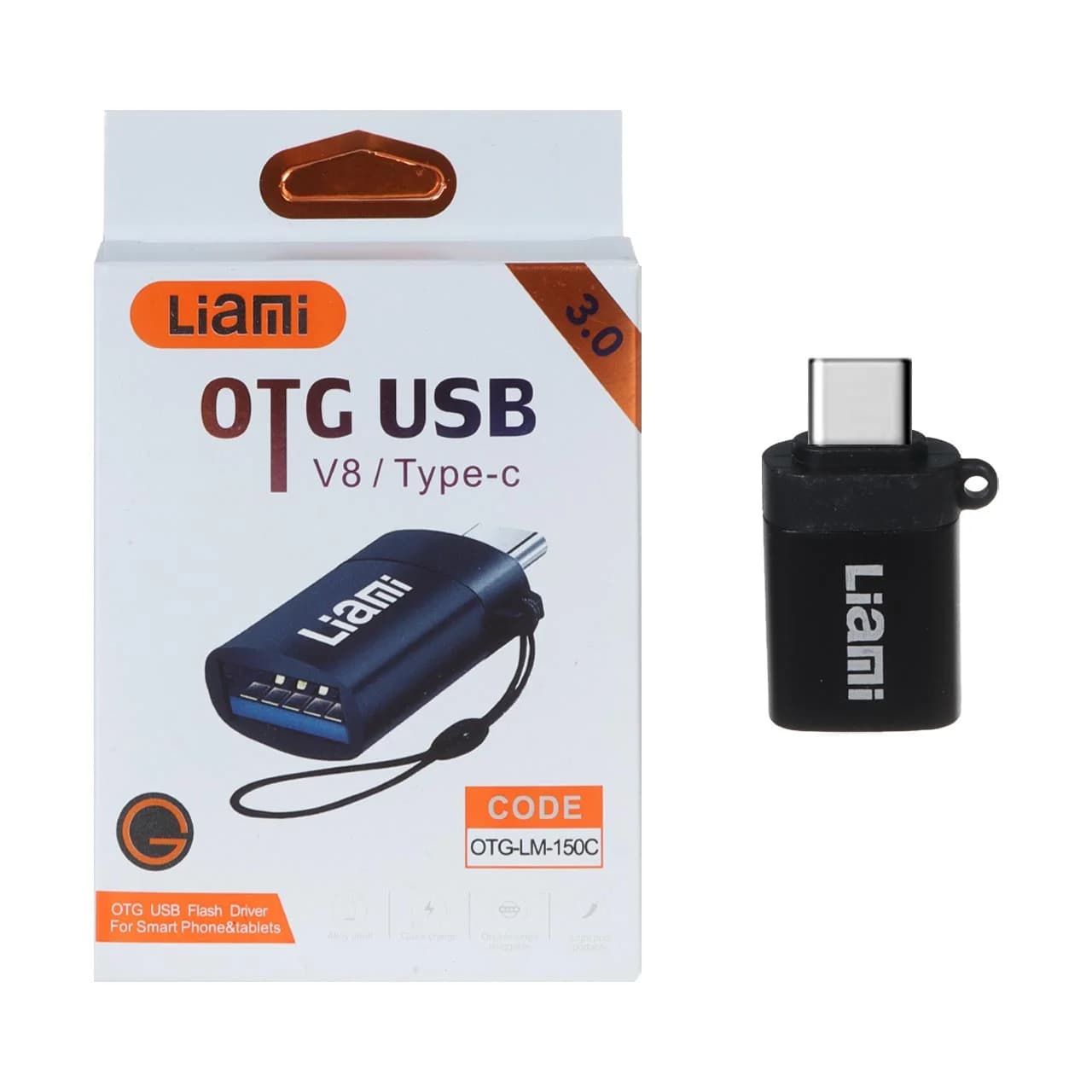 تبدیل Liami Type-C To USB3.0 مدل OTG-LM 150C – مشکی (گارانتی شش ماهه شرکتی) — تصویر ۴