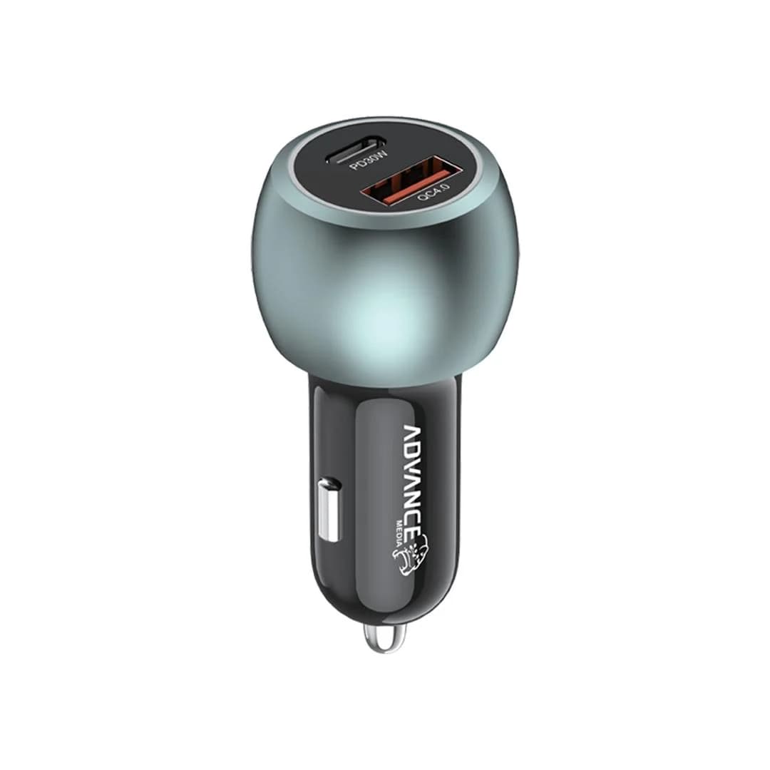 شارژر فندکی PD و فست دو پورت Advance Media مدل A-F5 52.5W – سبز (گارانتی یکساله ویستا حافظه)