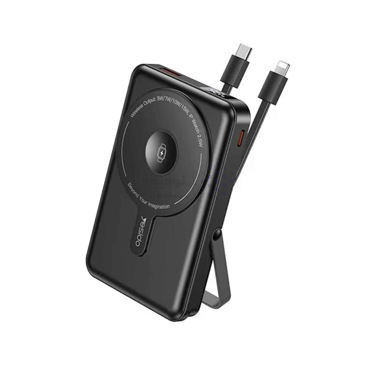 پاوربانک وایرلس (PD و فست شارژ) Yesido 10000mAh مدل YP72 22.5W – مشکی (گارانتی 18 ماه تعویض نیکان همراه) — تصویر ۱۲