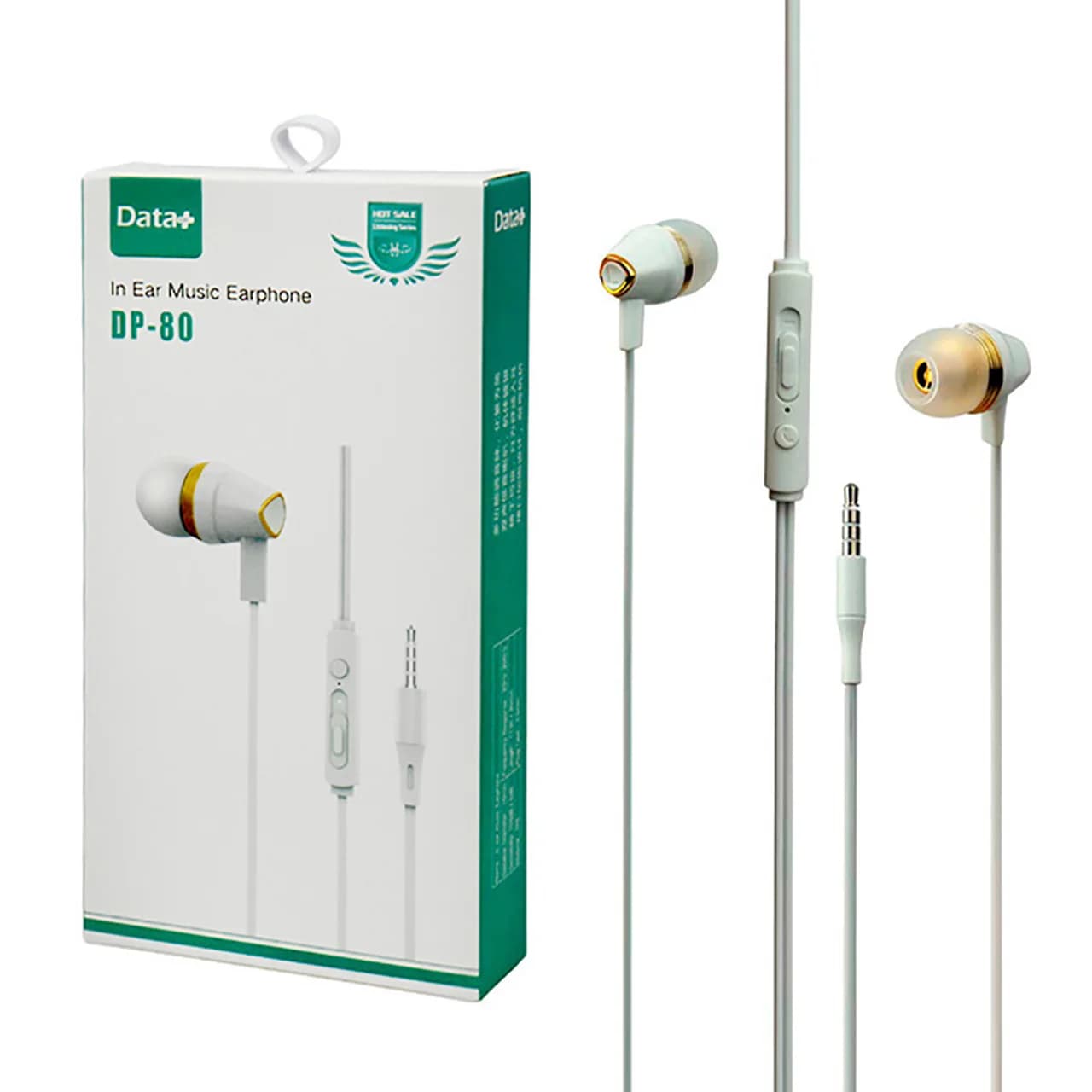 هندزفری با سیم Data Plus مدل DP-80 – سفید – DST (گارانتی شش ماهه) — تصویر ۳