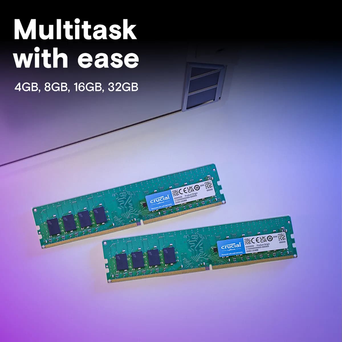 حافظه رم دسکتاپ کروشیال مدل Crucial Basics 16GB DDR4 3200Mhz CL22 — تصویر ۴