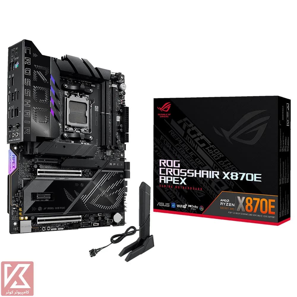 مادربرد ایسوس وایرلس ROG CROSSHAIR X870E APEX WIFI DDR5 — تصویر ۳