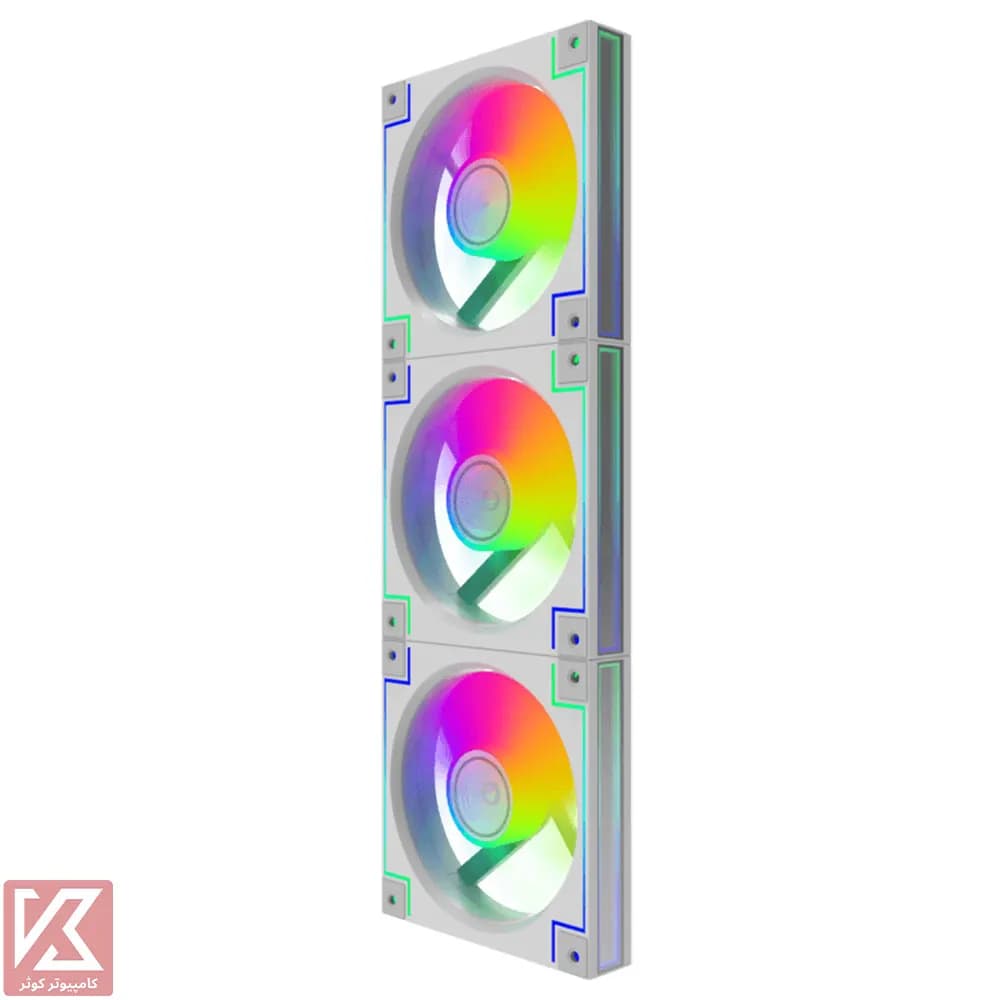 پک 3 تایی فن سفید کیس گیم مکس مدل RD300 WH — تصویر ۵