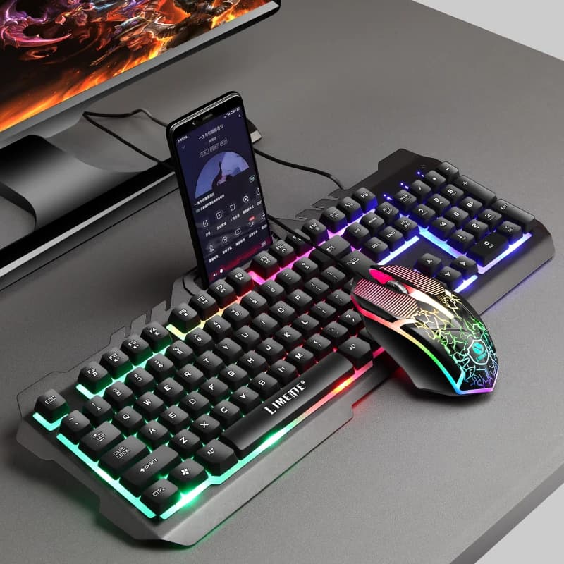کیبورد و ماوس گیمینگ Limeide Metal Storm T21 – حرفهای با نورپردازی RGB — تصویر ۵