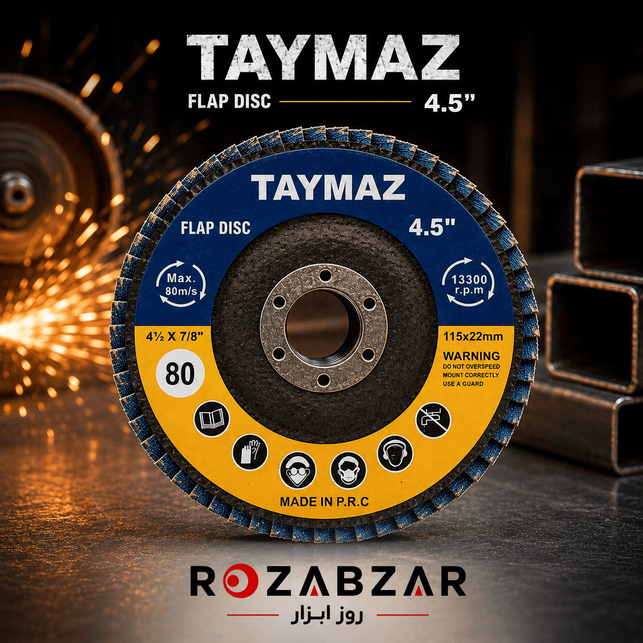 سنباده فلاپ مینی تایماز | TAYMAZ گرید 80