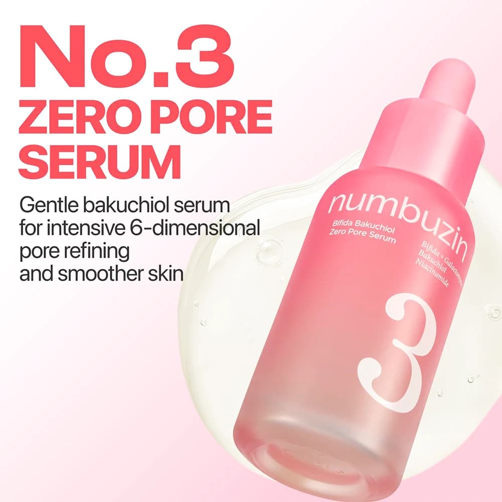 سرم بیفیدا و باکوچیول شماره 3 نامبوزین مدل ZERO PORE کوچککننده منافذ و صافکننده پوست حجم 30 میلیلیتر — تصویر ۱۲