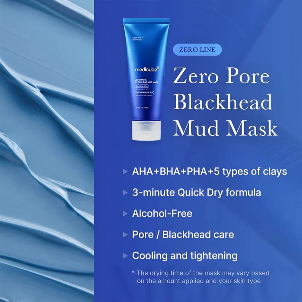 ماسک خاک رس مدی کیوب مدل ZERO PORE پاک‌کننده منافذ و جوش‌های سرسیاه وزن 100 گرم — تصویر ۸