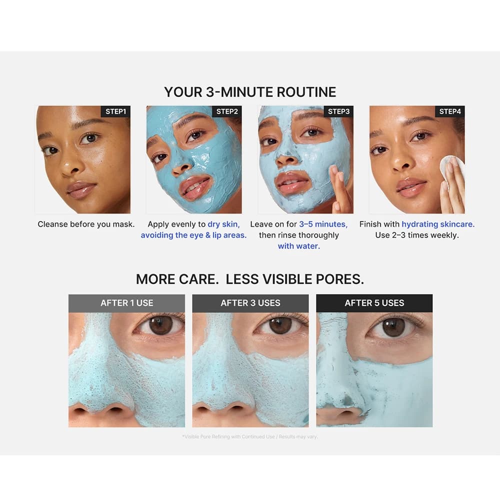 ماسک خاک رس مدی کیوب مدل ZERO PORE پاک‌کننده منافذ و جوش‌های سرسیاه وزن 100 گرم — تصویر ۶
