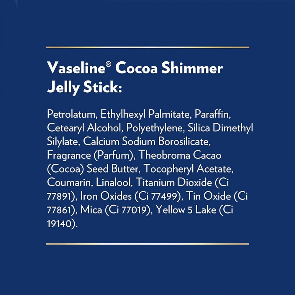 شیمر استیکی براق و درخشان‌کننده صورت و بدن وازلین مدل COCOA SHIMMER وزن 40 گرم — تصویر ۷
