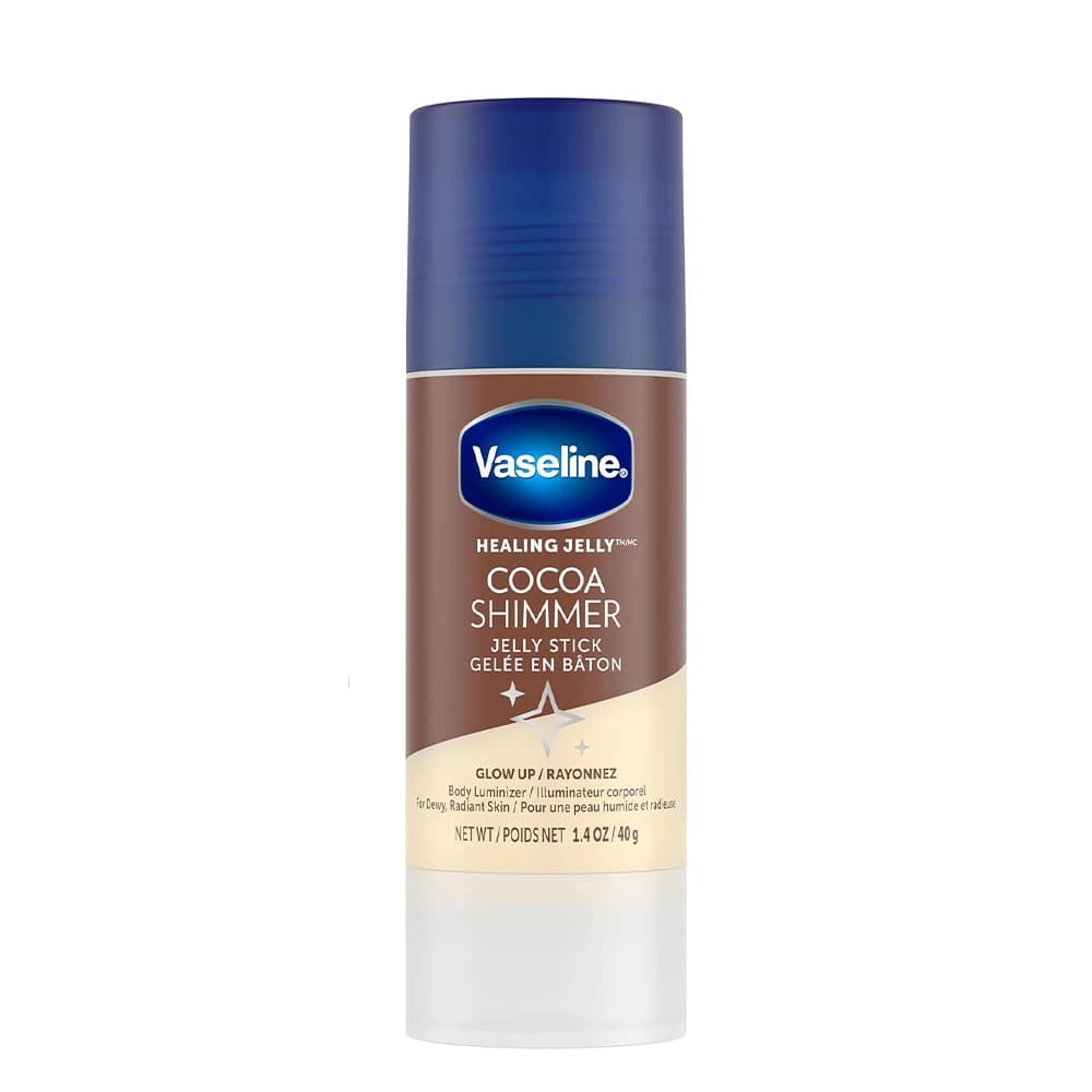 شیمر استیکی براق و درخشان‌کننده صورت و بدن وازلین مدل COCOA SHIMMER وزن 40 گرم