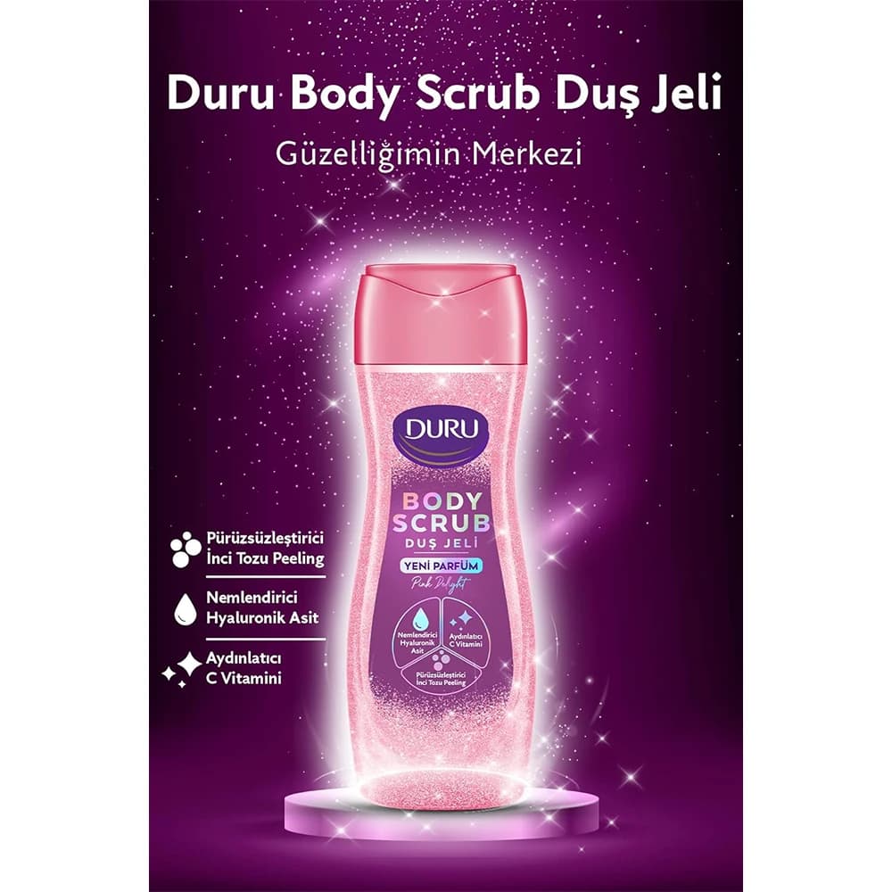 شامپو بدن اسکراب‌دار دورو مدل Pink Delight حجم 450 میلی‌لیتر — تصویر ۵