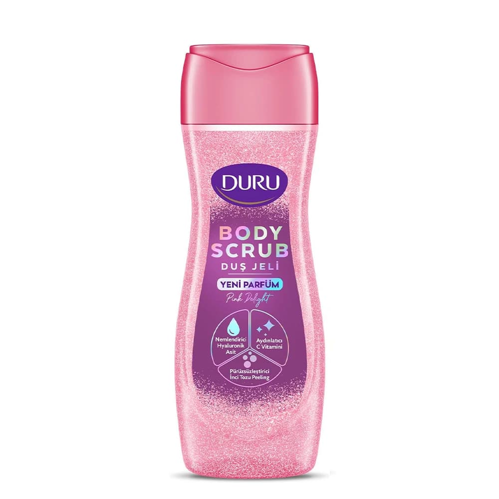 شامپو بدن اسکراب‌دار دورو مدل Pink Delight حجم 450 میلی‌لیتر