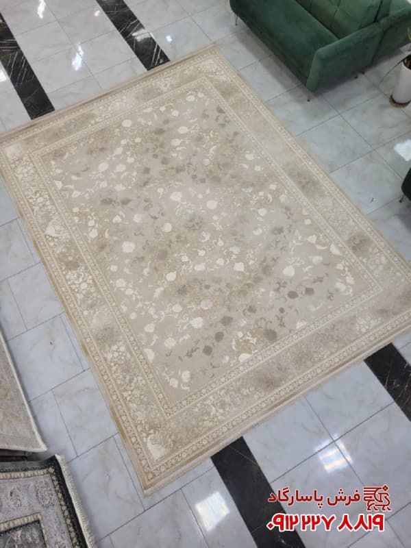 فرش افشان جدید 1200 شانه وینتیج طلاکوب کد 1280