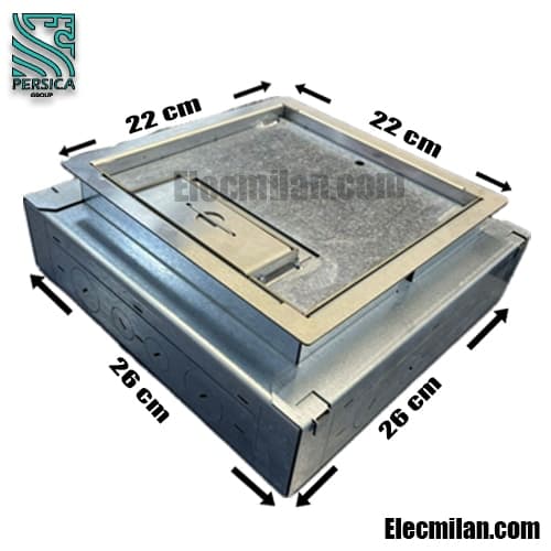 پریز کف خواب سرامیک خور لبه دار سایز 20*20 — تصویر ۳