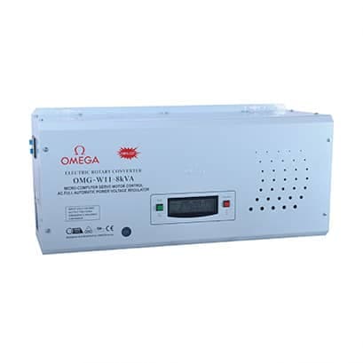 استابلایزر امگا تکفاز 10KVA سرووموتوری دیواری مدل (OMG-W11-10Kva)
