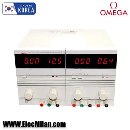 منبع تغذیه دوبل خروجی (30V-5A) امگا مدل 17301SL-5A — تصویر ۴