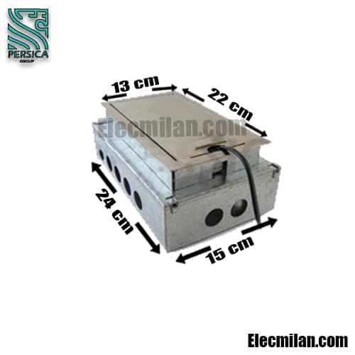 پریز کف خواب تمام استیل لبه دار سایز 10*20 — تصویر ۶