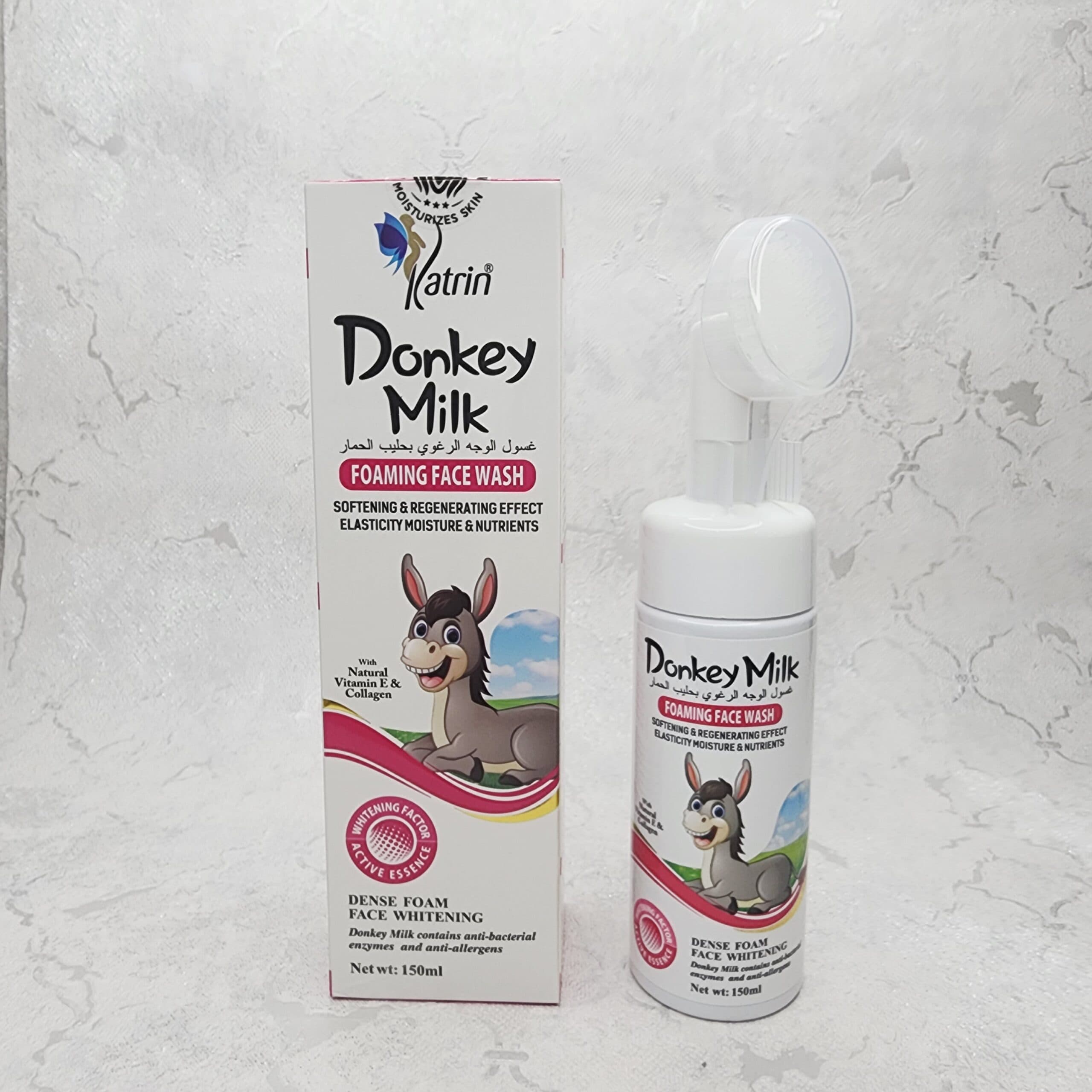 فوم شوینده صورت کاترین مدل Donkey Milk با ویتامین E و کلاژن