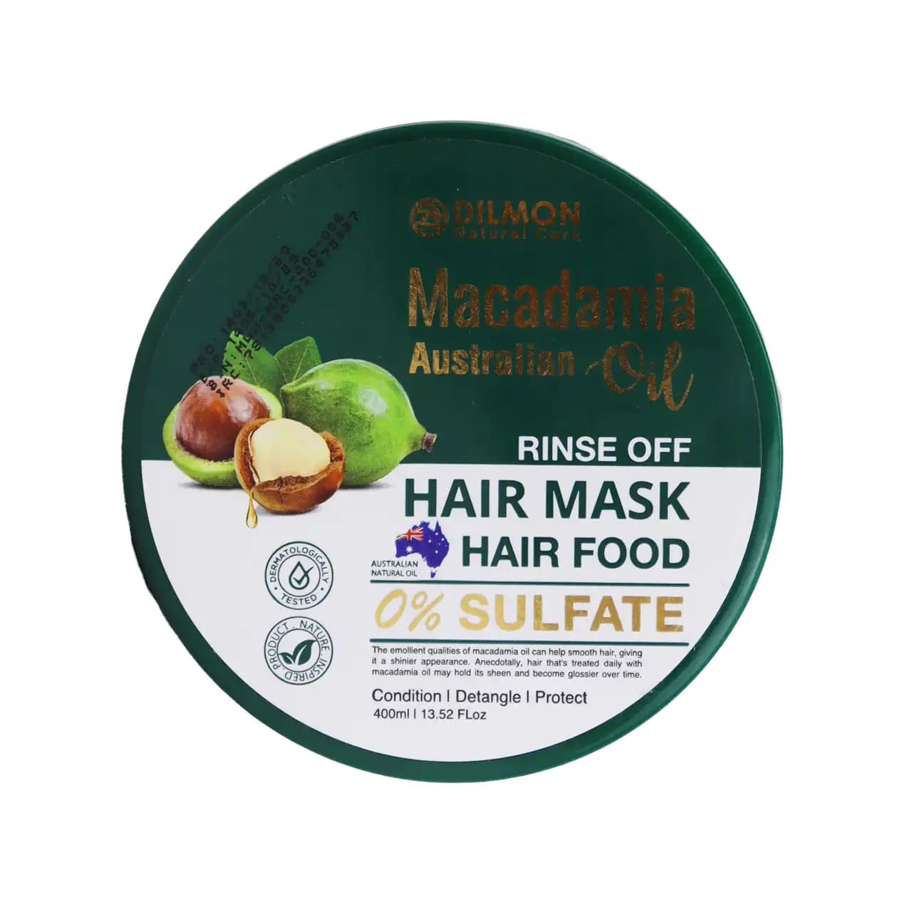 ماسک مو روغن ماکادمیا دیلمون 400 میلی لیتر