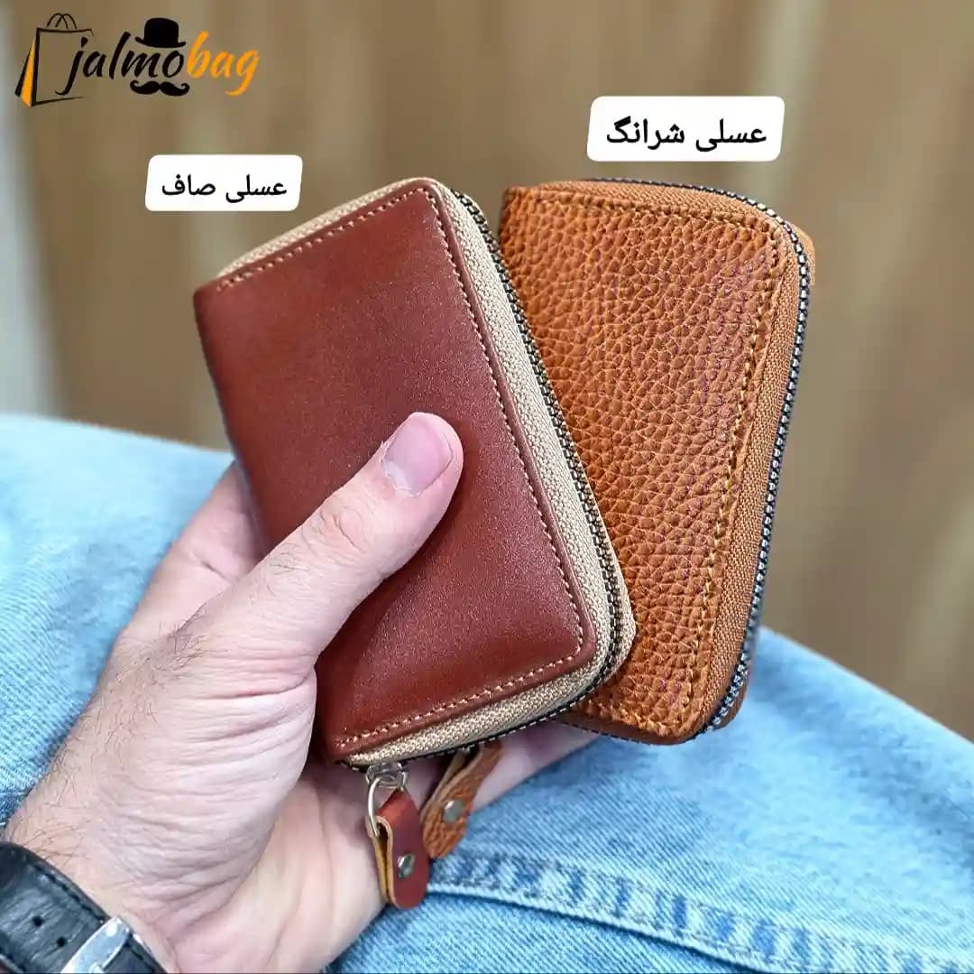 جاکارتی زیپدار چرم طبیعی کد 3056 — تصویر ۶