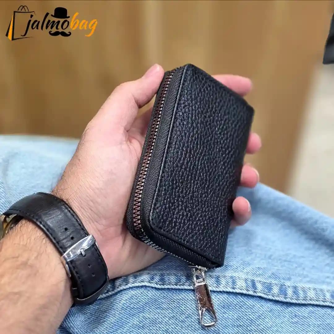 جاکارتی زیپدار چرم طبیعی کد 3056 — تصویر ۳