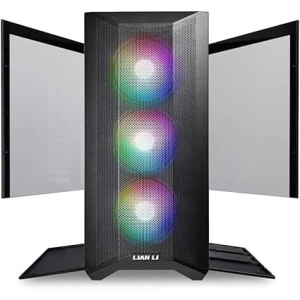 کیس کامپیوتر لیان لی Lancool II Mesh RGB Mid Tower مشکی کارکرده — تصویر ۸