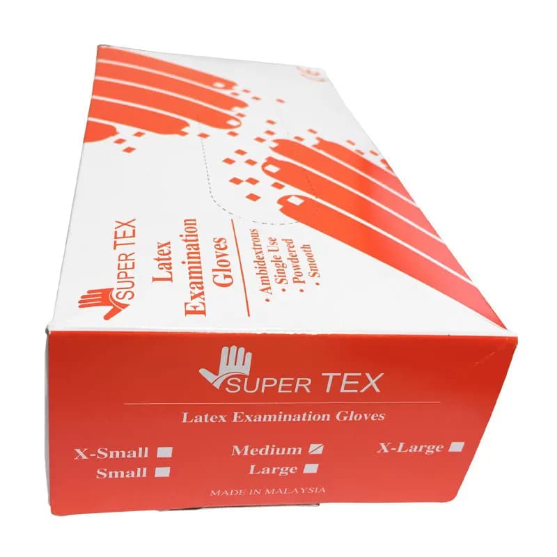 دستکش لاتکس پودری سوپر تکس Super Tex — تصویر ۴