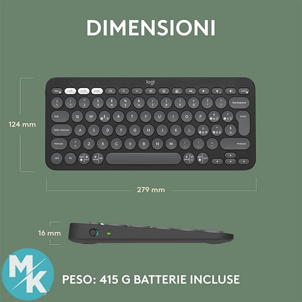 کیبورد بلوتوثی برند Logitech مدل K380S — تصویر ۲