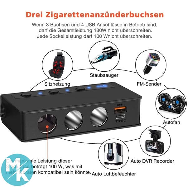 شارژر فندکی خودرو برند SONRU مدل TR-24P — تصویر ۳