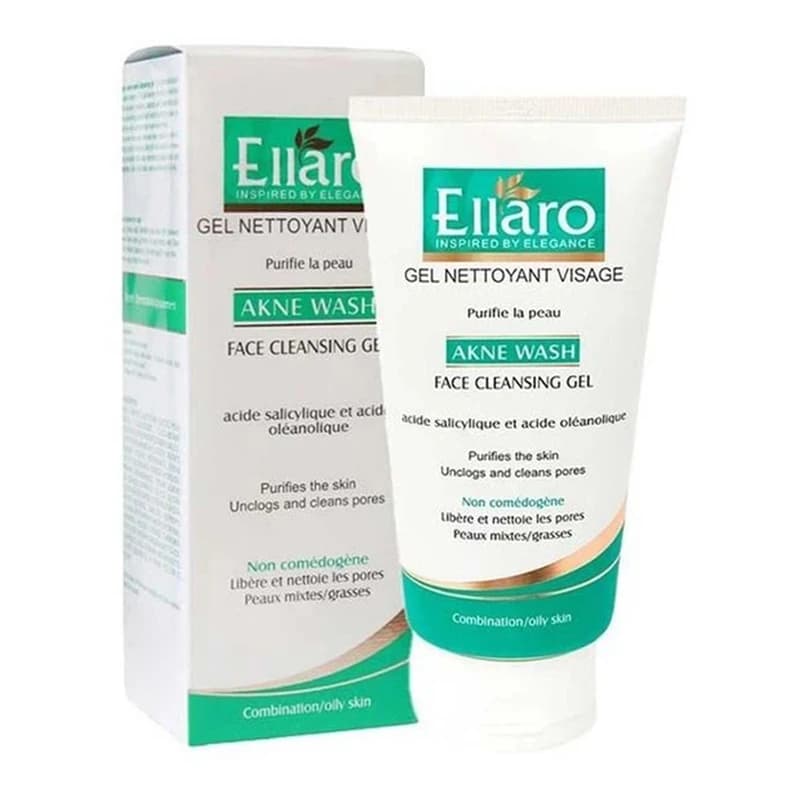 ژل شستشوی صورت الارو مدل Acne Wash پاکسازی عمقی پوست | حجم 150 میل