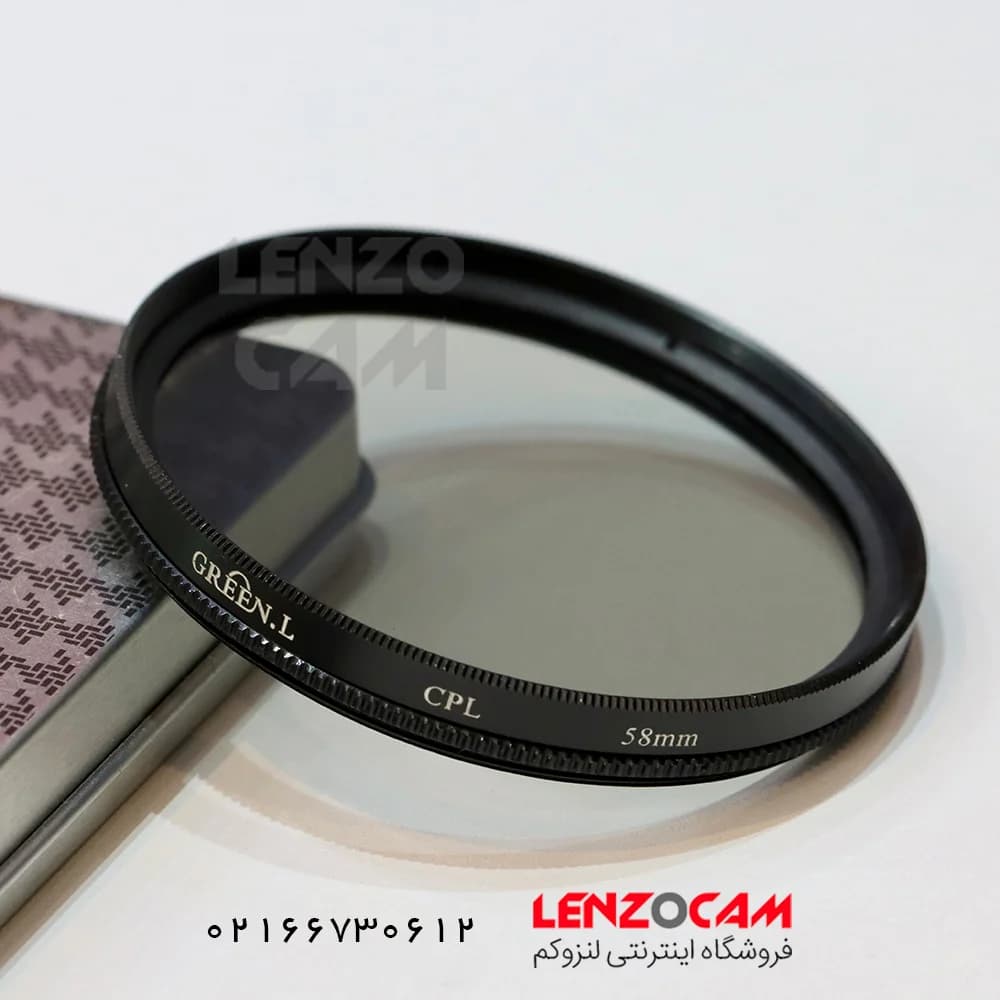 فیلتر یووی اورجینال استوک GREEN.L CPL 58mm