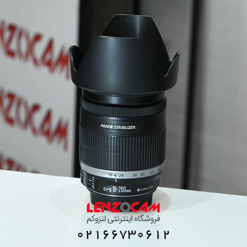 لنز کارکرده كانن مدل Canon 18-200