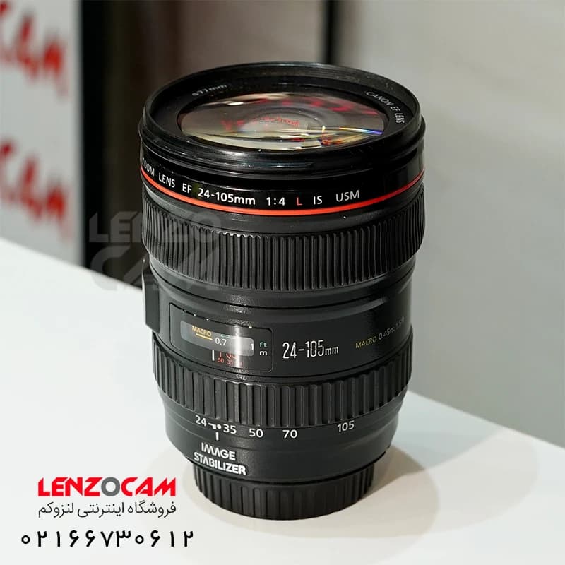 لنز کانن دست دوم مدل Canon 24-105 F4L Lens — تصویر ۳