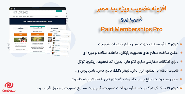 افزونه عضویت ویژه پید ممبر شیپ پرو | Paid Memberships Pro — تصویر ۹