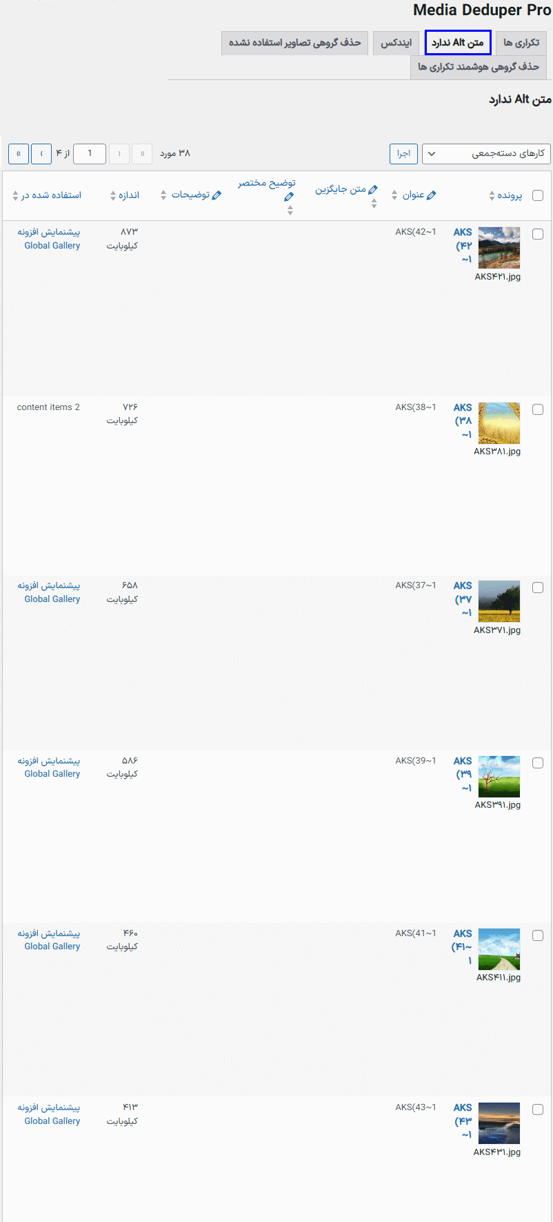 افزونه حذف رسانه های تکراری و استفاده نشده وردپرس | Media Deduper Pro — تصویر ۹