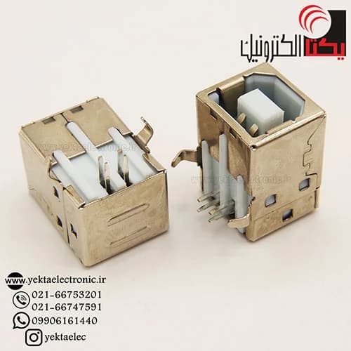 سوکت یو اس بی ماده رایت تایپ B — تصویر ۲
