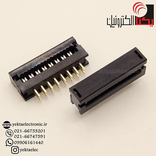 دیل سوکت مشکی باریک 16 پین 2.54 میلی متر — تصویر ۲