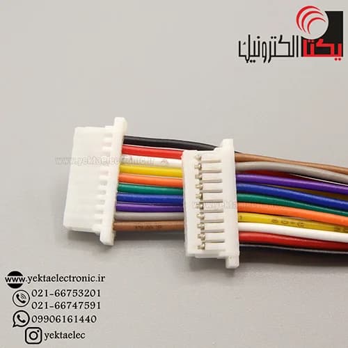 کانکتور SH مادگی 10 پین 1 میلی متری سیم دار — تصویر ۲