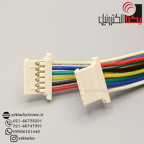 کانکتور FH مادگی 6 پین سیم دار لبه دار (1.25میلی متری) — تصویر ۲