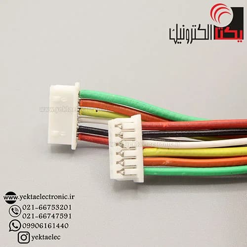 کانکتور FH مادگی 6 پین سیم دار (1.25میلی متری)