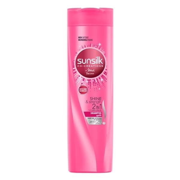 شامپو سان سیلک sunsilk مدل Shine & Strengh مناسب موهای معمولی 350 میل