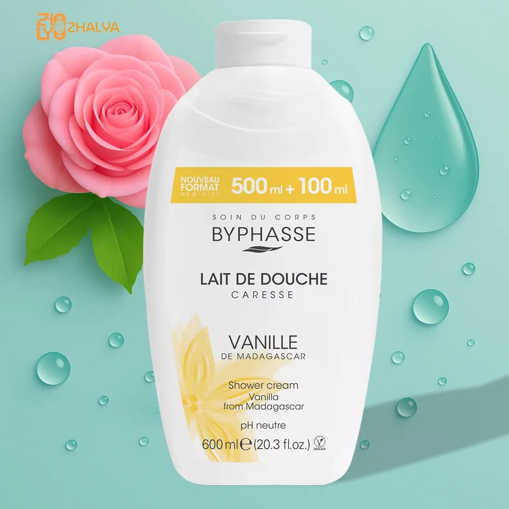 شامپو بدن کِرِمی بایفاس BYPHASSE مدل وانیلی VANILLE حجم 600 میلی لیتر — تصویر ۳