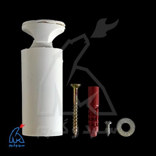 بست حوله خشک کن دکمه‌ای سفید — تصویر ۳