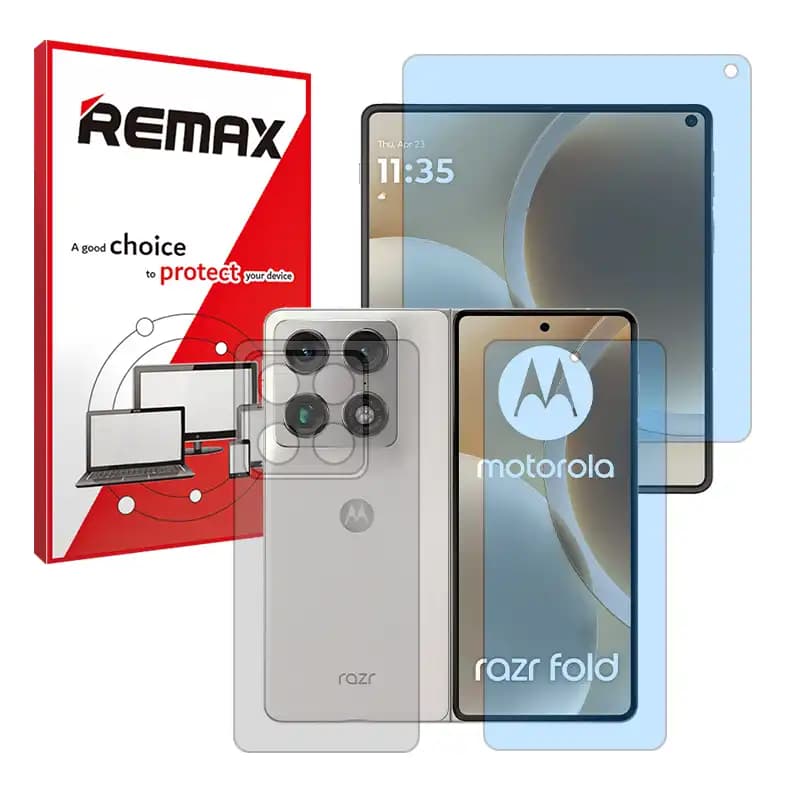 گلس محافظ چشم موتورولا Razr Fold مدل هیدروژلی آنتی بلو برند ریمکس — تصویر ۲