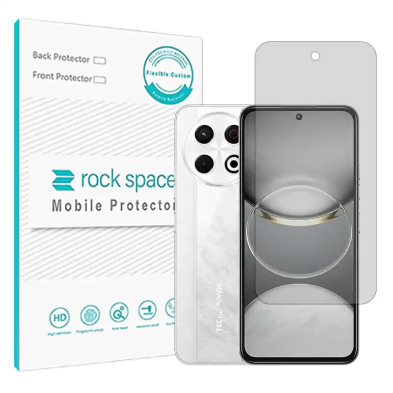 گلس تکنو Spark 30 Pro مدل نانو هیدروژل شفاف برند راک اسپیس — تصویر ۹
