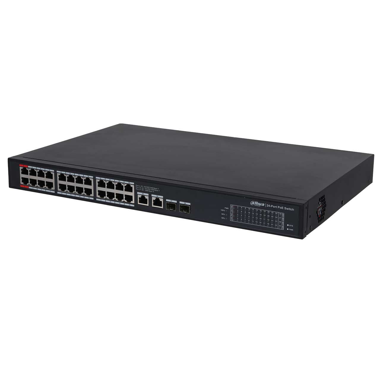 سوئیچ شبکه 24 پورت گیگابیتی داهوا Dahua DH-PFS3228-24GT-240 PoE — تصویر ۱۱