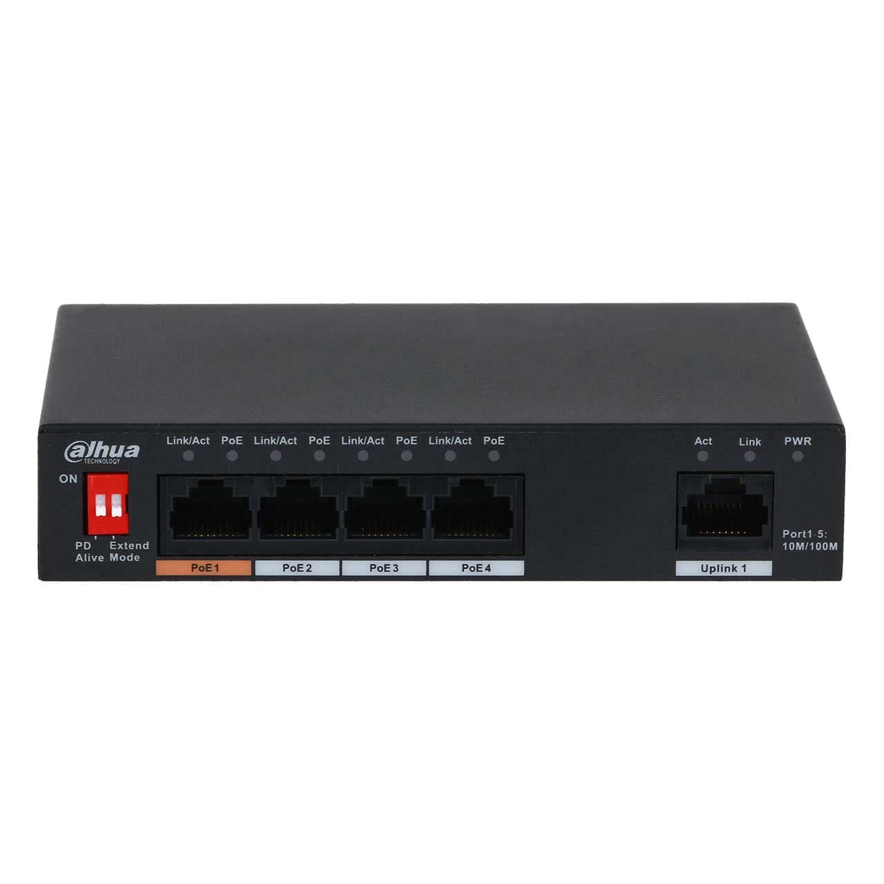 سوئیچ شبکه 5 پورت داهوا Dahua DH-PFS3005-4ET-60 PoE